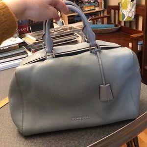 Michael Kors satchel pale blue. Spacious and soft.